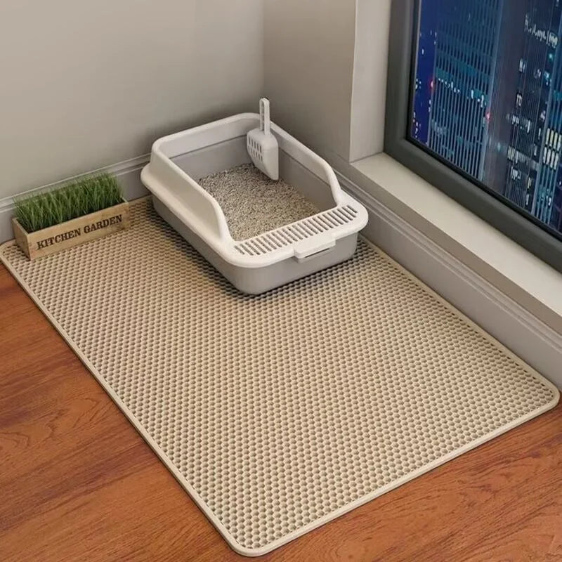 eep your home a sanctuary of comfort. This premium double-layer mat gently traps litter, keeping paws clean and floors pristine. Waterproof, non-slip, and durable—because your cat deserves the best and you deserve a mess-free, beautiful home. 🐾✨