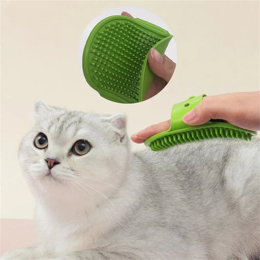 Provide soothing grooming with this soft Pet Bath Brush. Gentle rubber bristles massage, remove loose fur, clean easily, and relieve itches, turning baths and daily care into a relaxing, playful moment for cats and dogs.