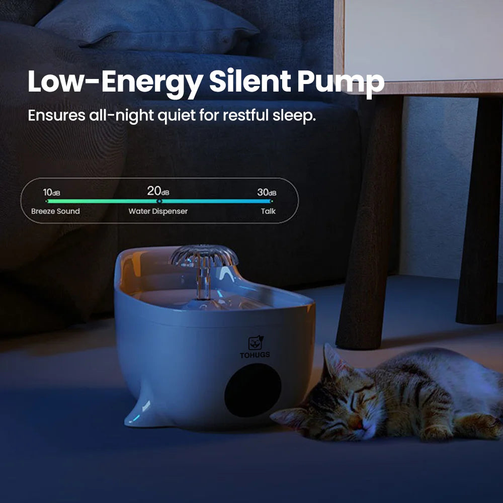 Keep your pet hydrated with this Smart Automatic Water Fountain. Its circulating flow, UV disinfection, and multi‑filter system provide clean, fresh water, encouraging cats and dogs to drink more and stay healthy every day