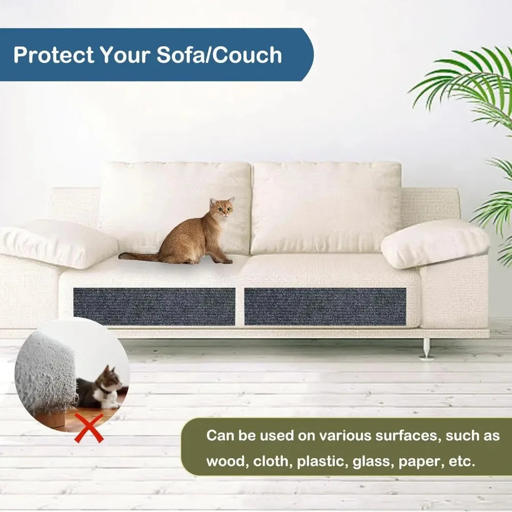Let your cat scratch naturally while protecting your sofa and walls. PLOVG is a self-adhesive, trimmable DIY scratch protector that supports healthy claw sharpening and keeps your home calm, clean and damage-free.