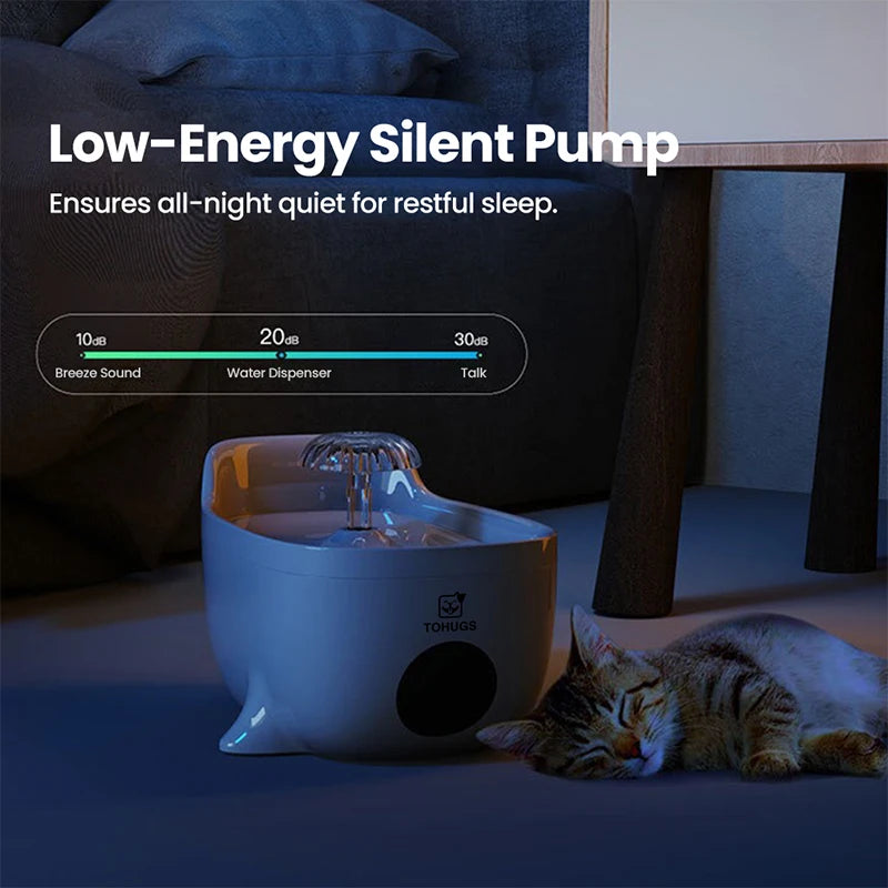 Keep your pet hydrated with this Smart Automatic Water Fountain. Its circulating flow, UV disinfection, and multi‑filter system provide clean, fresh water, encouraging cats and dogs to drink more and stay healthy every day