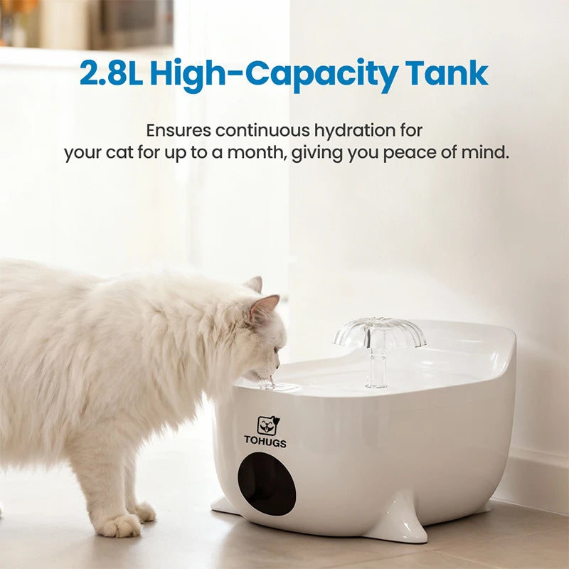 Keep your pet hydrated with this Smart Automatic Water Fountain. Its circulating flow, UV disinfection, and multi‑filter system provide clean, fresh water, encouraging cats and dogs to drink more and stay healthy every day