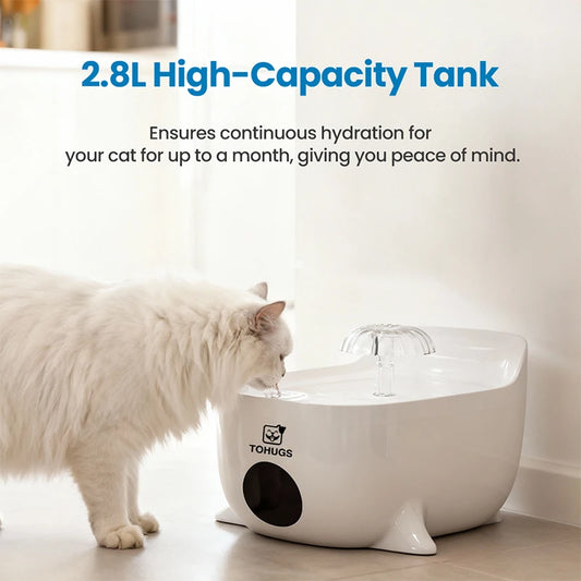 Keep your pet hydrated with this Smart Automatic Water Fountain. Its circulating flow, UV disinfection, and multi‑filter system provide clean, fresh water, encouraging cats and dogs to drink more and stay healthy every day