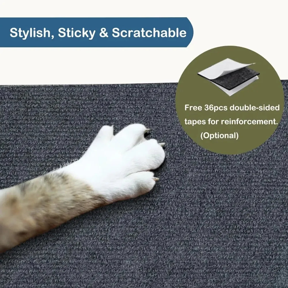 Let your cat scratch naturally while protecting your sofa and walls. PLOVG is a self-adhesive, trimmable DIY scratch protector that supports healthy claw sharpening and keeps your home calm, clean and damage-free.