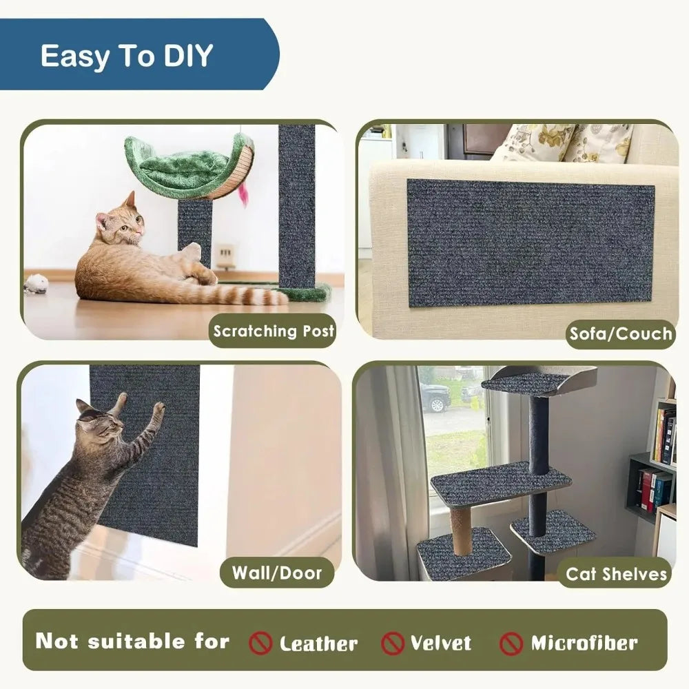 Let your cat scratch naturally while protecting your sofa and walls. PLOVG is a self-adhesive, trimmable DIY scratch protector that supports healthy claw sharpening and keeps your home calm, clean and damage-free.