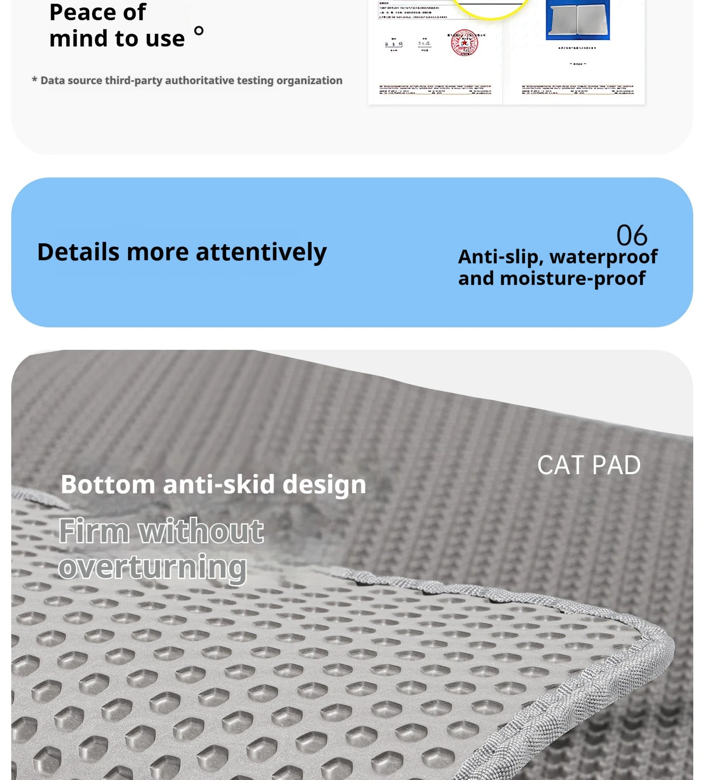 eep your home a sanctuary of comfort. This premium double-layer mat gently traps litter, keeping paws clean and floors pristine. Waterproof, non-slip, and durable—because your cat deserves the best and you deserve a mess-free, beautiful home. 🐾✨