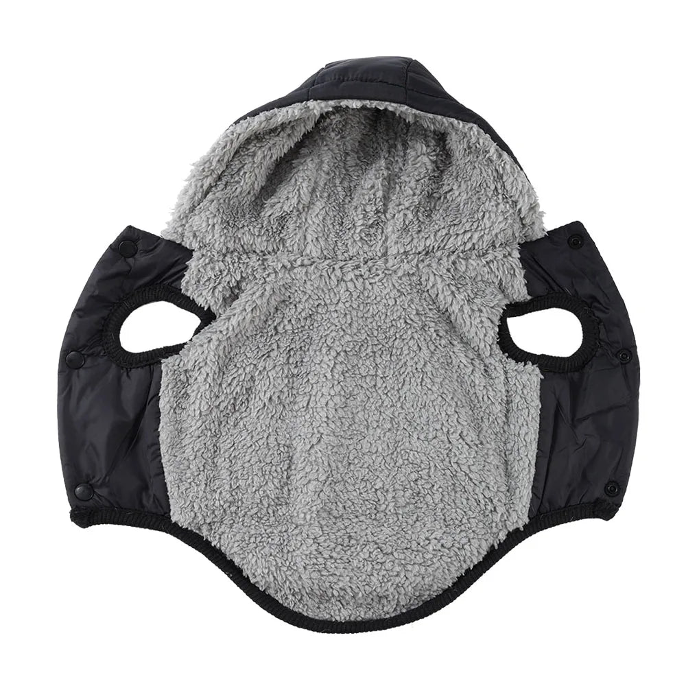 Keep your pet warm, dry and comfortable all winter. This thick, waterproof hooded jacket features soft fleece lining for cosy warmth, perfect for small and medium dogs or cats. Ideal for chilly walks and cold days.