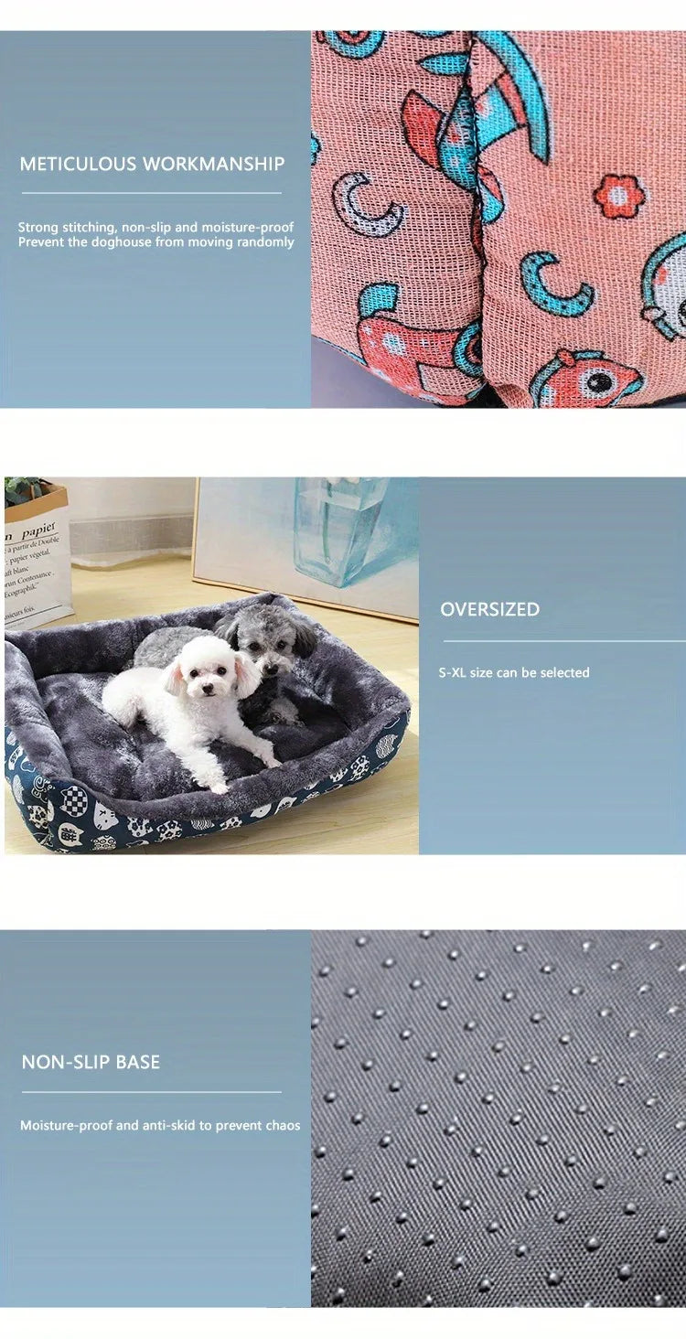 Give your pet warm comfort with this Winter Pet Bed Sofa Mat. Soft, cozy, and perfect for small to large pets, it offers a secure resting space for dogs and cats, keeping them relaxed, snug, and happy through every season.