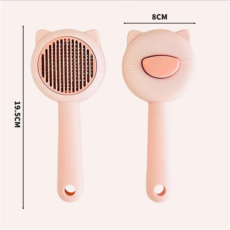 Groom your pet with comfort using this soft Cat & Dog Hair Remover Brush. It detangles, removes loose fur, massages, and cleans easily, making baths relaxing and keeping your pet happy and well‑cared for