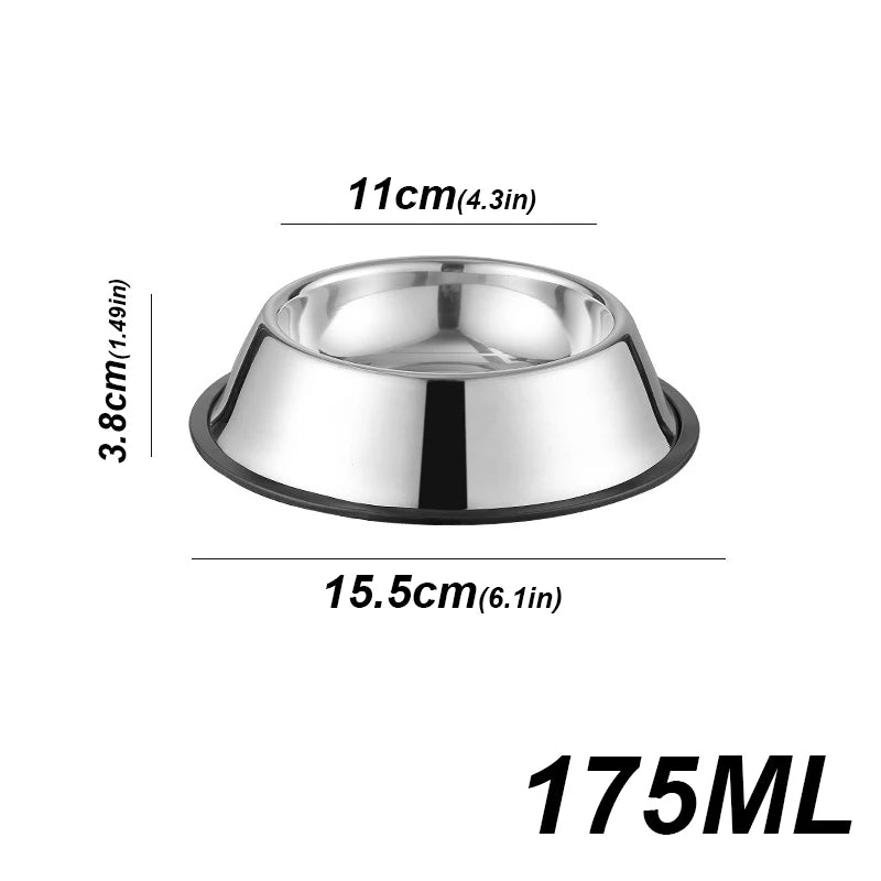 Keep your pet’s meals clean and stable with this Stainless Steel Pet Bowl. Durable, skidproof and anti‑ant, it offers safe feeding for dogs and cats, with six size options for perfect comfort at every meal.