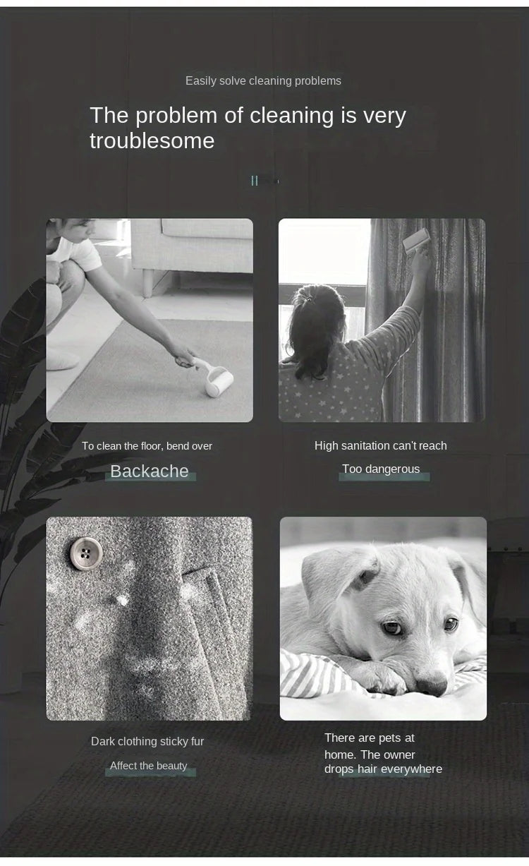 Say goodbye to pet hair and reclaim the comfort of your home. With a 124cm extendable handle, clean sofas and carpets effortlessly and without back pain. Essential for pet owners in the UK and EU who want a spotless home and more time to love their pets.