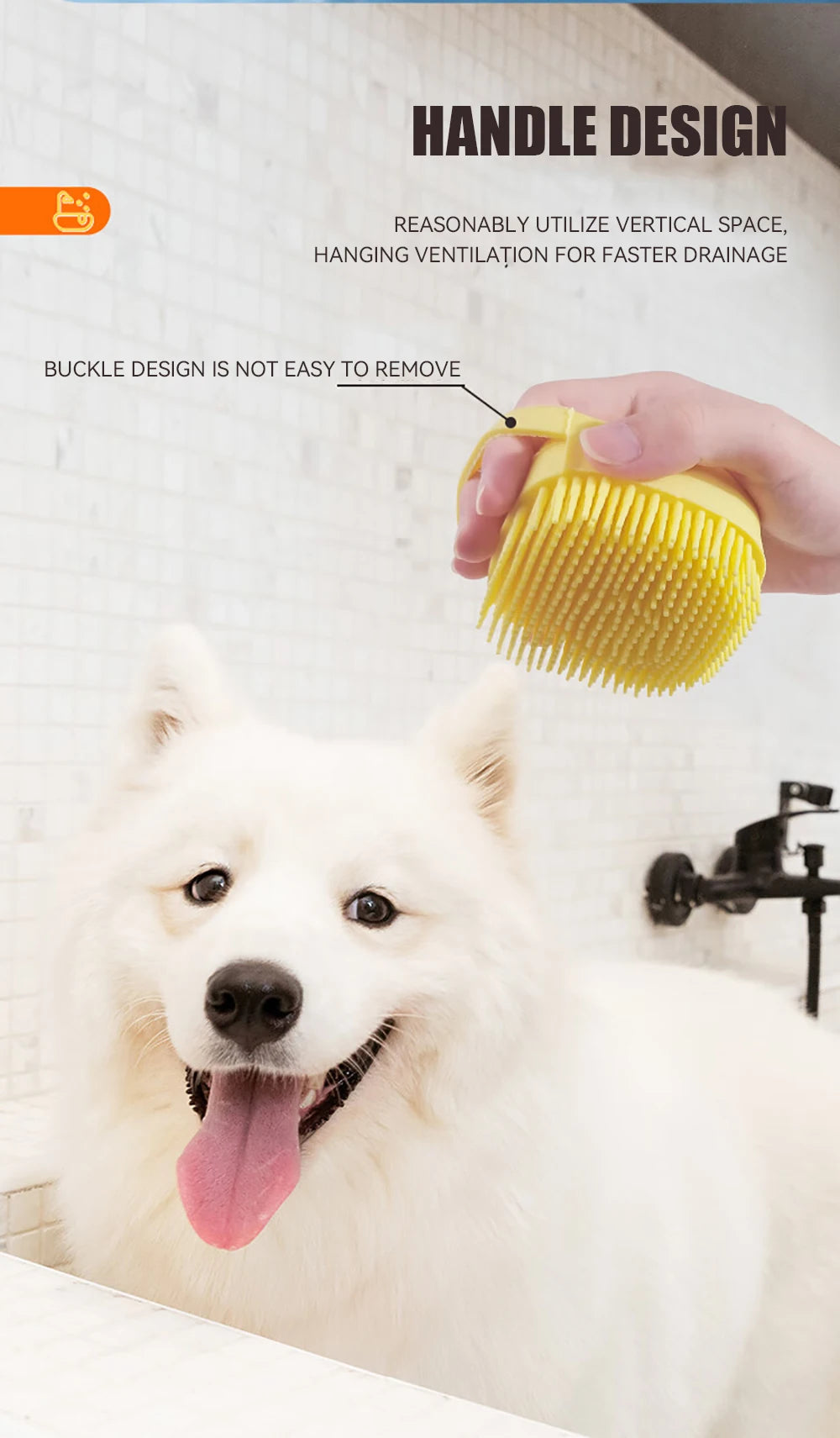 Turn bath time into a moment of pure bonding. This soft silicone brush gently massages your pet while the built-in dispenser ensures a deep, soothing clean. Give them the spa treatment they love and keep their coat shining with every gentle stroke. 🐾✨