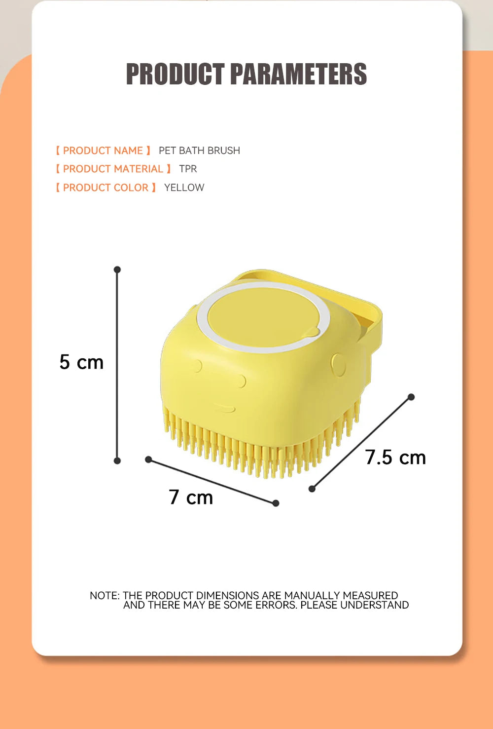 Turn bath time into a moment of pure bonding. This soft silicone brush gently massages your pet while the built-in dispenser ensures a deep, soothing clean. Give them the spa treatment they love and keep their coat shining with every gentle stroke. 🐾✨