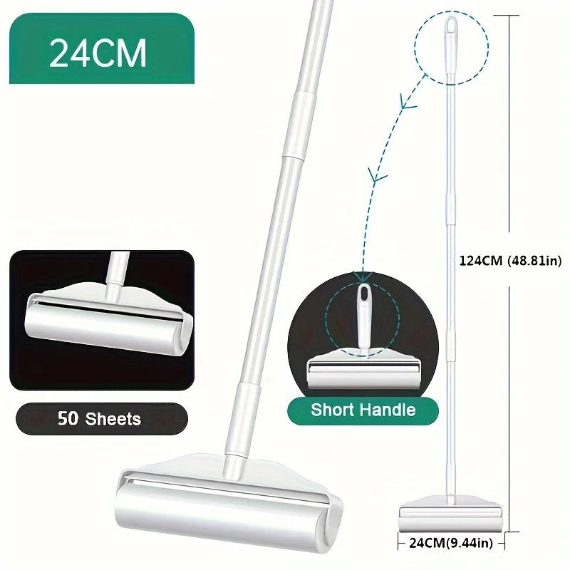 Say goodbye to pet hair and reclaim the comfort of your home. With a 124cm extendable handle, clean sofas and carpets effortlessly and without back pain. Essential for pet owners in the UK and EU who want a spotless home and more time to love their pets.