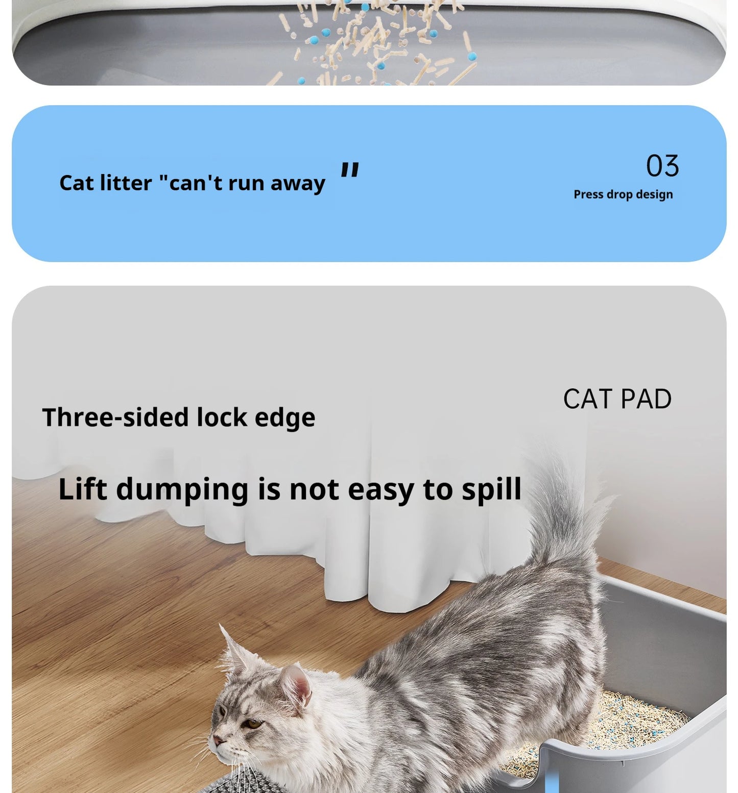 eep your home a sanctuary of comfort. This premium double-layer mat gently traps litter, keeping paws clean and floors pristine. Waterproof, non-slip, and durable—because your cat deserves the best and you deserve a mess-free, beautiful home. 🐾✨