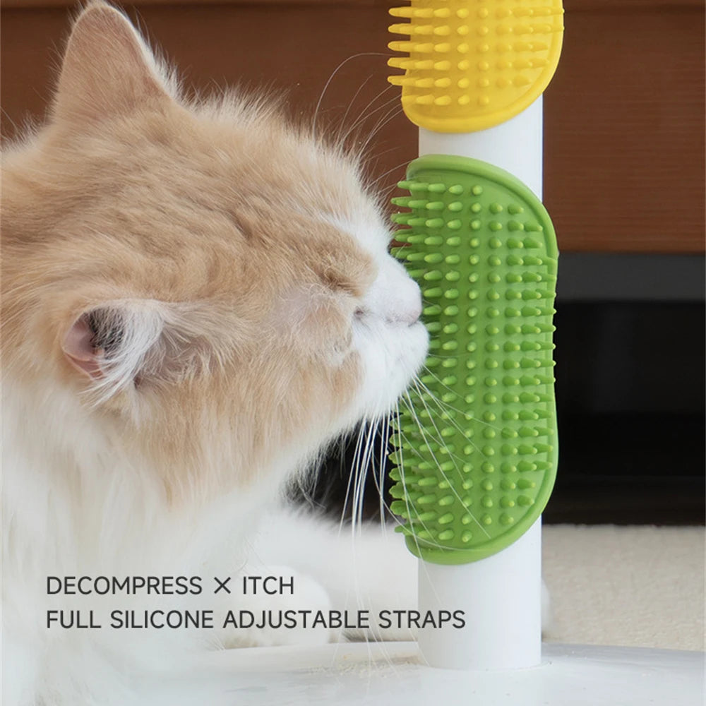 Provide soothing grooming with this soft Pet Bath Brush. Gentle rubber bristles massage, remove loose fur, clean easily, and relieve itches, turning baths and daily care into a relaxing, playful moment for cats and dogs.