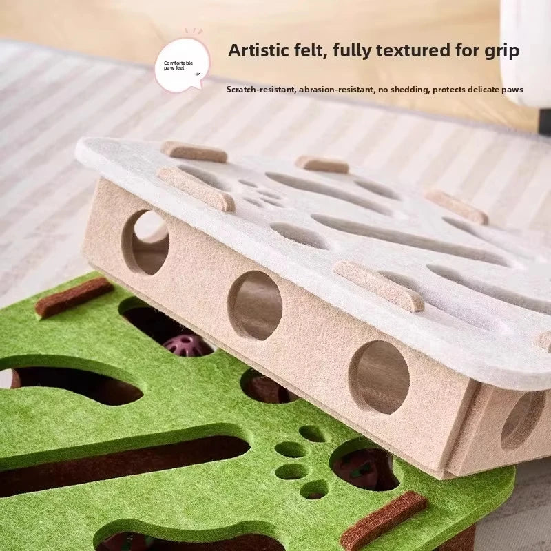 Awaken the hunter in your cat with affection. 🐈‍⬛ This cuddly felt puzzle stimulates mind and body, ensuring your cat never feels alone. Safe and stylish fun for your home. Give your feline the joy they deserve. Order yours now!