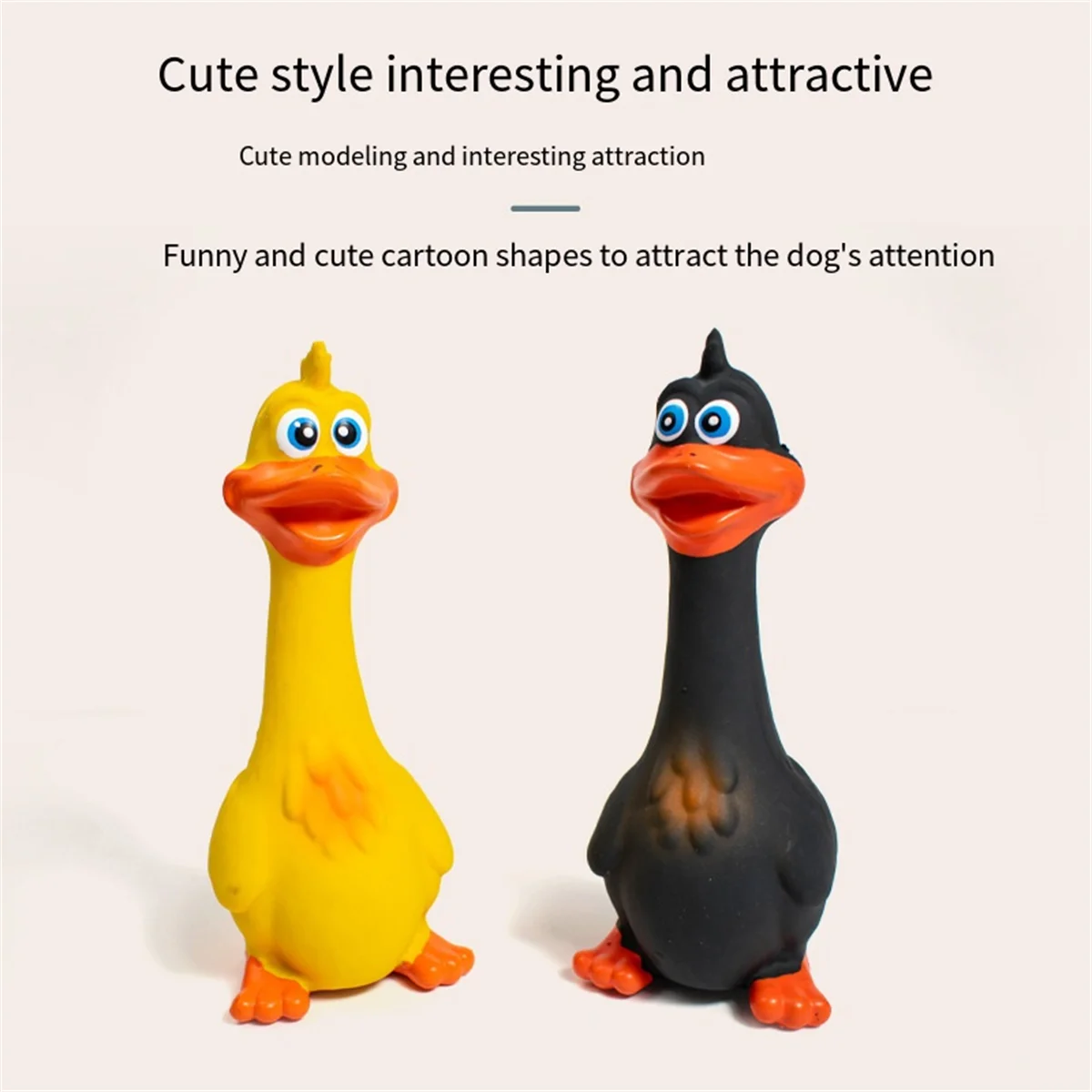 Pets Dog Toys Screaming Chicken Squeeze Sound Toy Rubber Duck Squeaky Chew Bite Resistant Toy Puppy Training Interactive