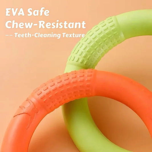 Make playtime active and safe with this Waterproof Floating EVA Dog Training Flyer. Chew‑resistant and lightweight, it works as a tug ring and flying disc, perfect for training, fitness and fun games on land or in water.