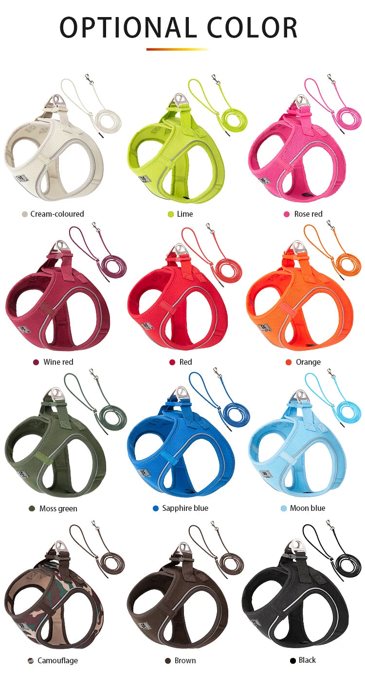 Get safer outdoor walks with this Adjustable Reflective Dog Harness and Leash Set. Ideal for small and medium dogs, it offers secure control, visibility, and comfort—perfect for Chihuahuas, Dachshunds and everyday pet walking.