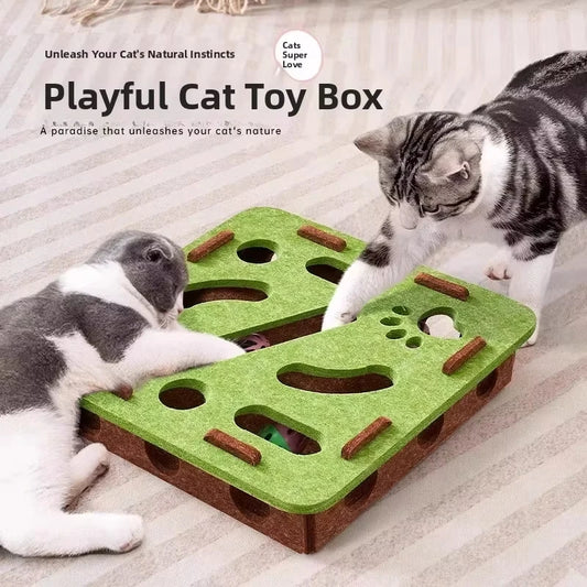 Awaken the hunter in your cat with affection. 🐈‍⬛ This cuddly felt puzzle stimulates mind and body, ensuring your cat never feels alone. Safe and stylish fun for your home. Give your feline the joy they deserve. Order yours now!