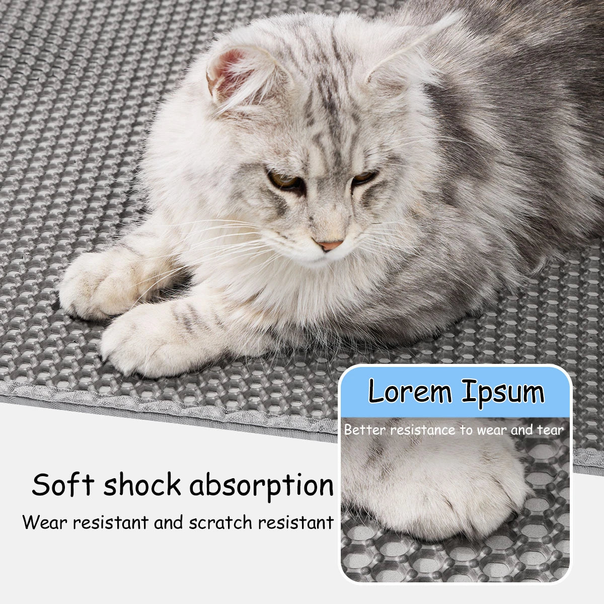 eep your home a sanctuary of comfort. This premium double-layer mat gently traps litter, keeping paws clean and floors pristine. Waterproof, non-slip, and durable—because your cat deserves the best and you deserve a mess-free, beautiful home. 🐾✨