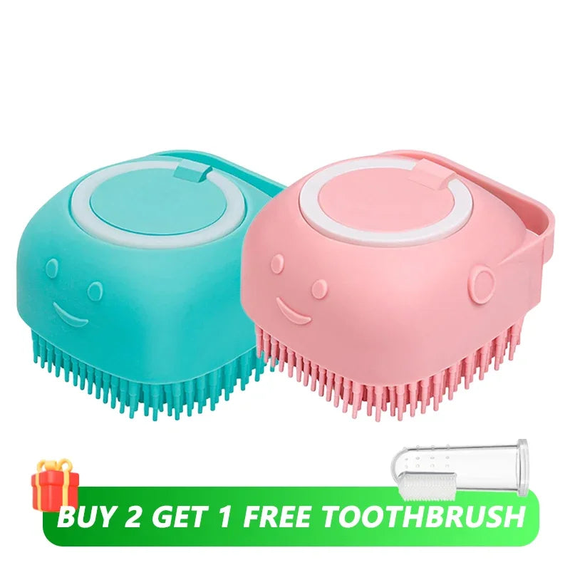 Turn bath time into a moment of pure bonding. This soft silicone brush gently massages your pet while the built-in dispenser ensures a deep, soothing clean. Give them the spa treatment they love and keep their coat shining with every gentle stroke. 🐾✨