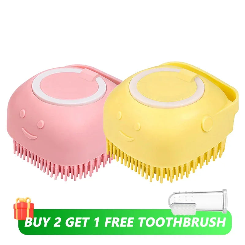 Turn bath time into a moment of pure bonding. This soft silicone brush gently massages your pet while the built-in dispenser ensures a deep, soothing clean. Give them the spa treatment they love and keep their coat shining with every gentle stroke. 🐾✨