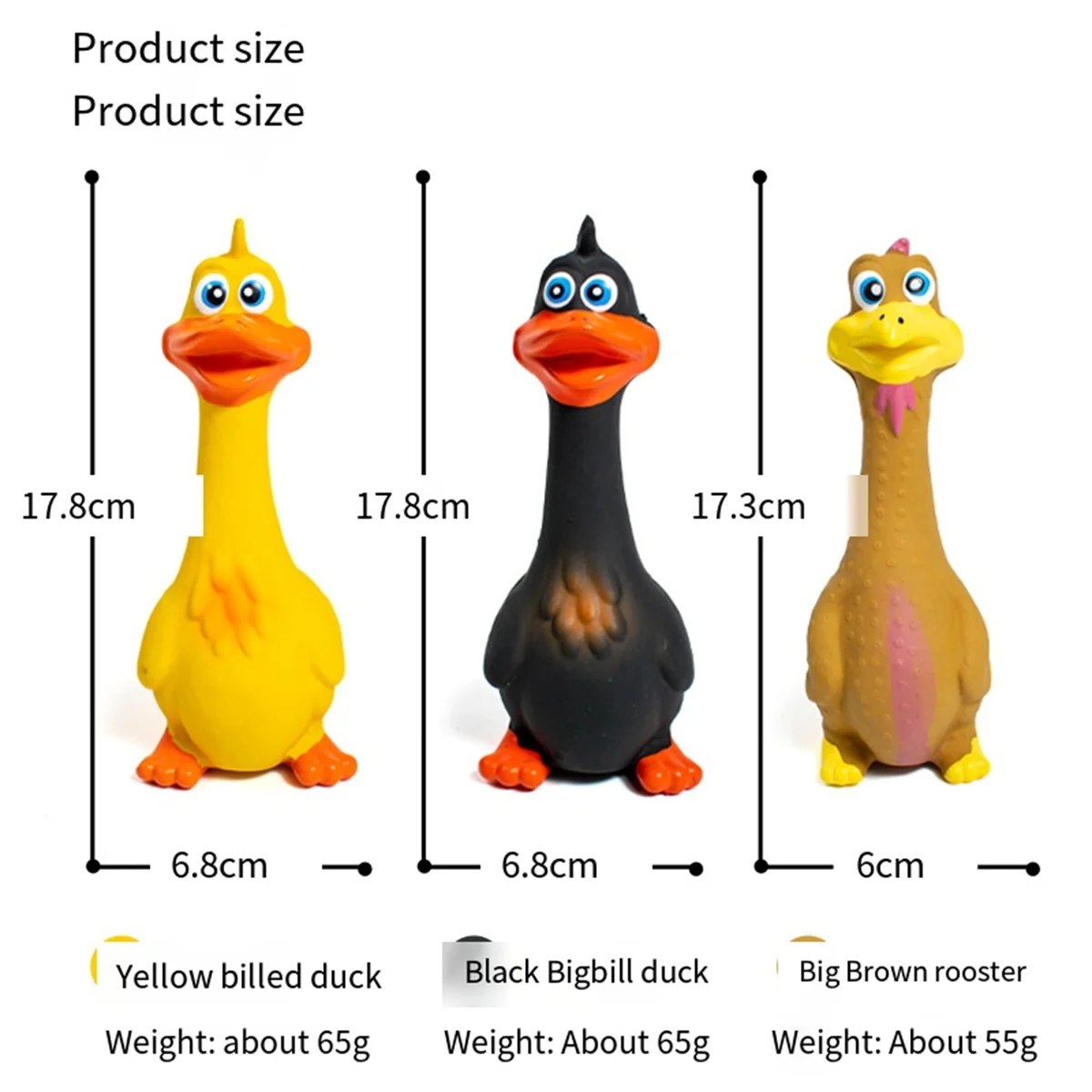 Pets Dog Toys Screaming Chicken Squeeze Sound Toy Rubber Duck Squeaky Chew Bite Resistant Toy Puppy Training Interactive