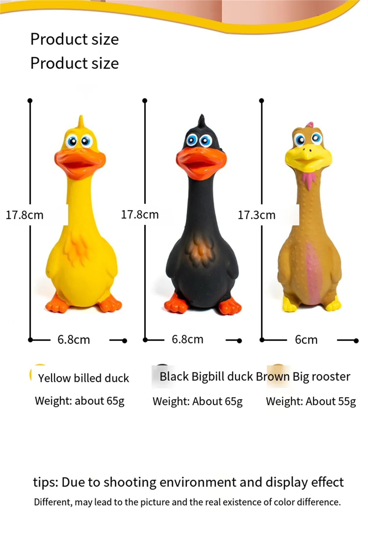 Pets Dog Toys Screaming Chicken Squeeze Sound Toy Rubber Duck Squeaky Chew Bite Resistant Toy Puppy Training Interactive