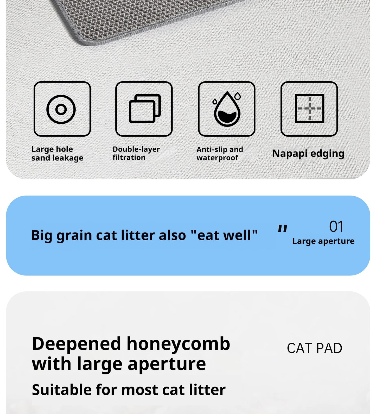 eep your home a sanctuary of comfort. This premium double-layer mat gently traps litter, keeping paws clean and floors pristine. Waterproof, non-slip, and durable—because your cat deserves the best and you deserve a mess-free, beautiful home. 🐾✨