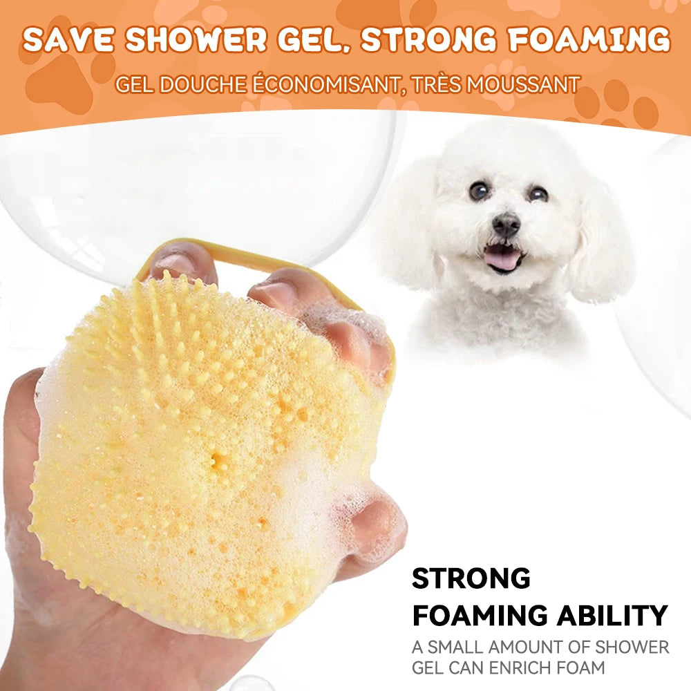 Turn bath time into a moment of pure bonding. This soft silicone brush gently massages your pet while the built-in dispenser ensures a deep, soothing clean. Give them the spa treatment they love and keep their coat shining with every gentle stroke. 🐾✨