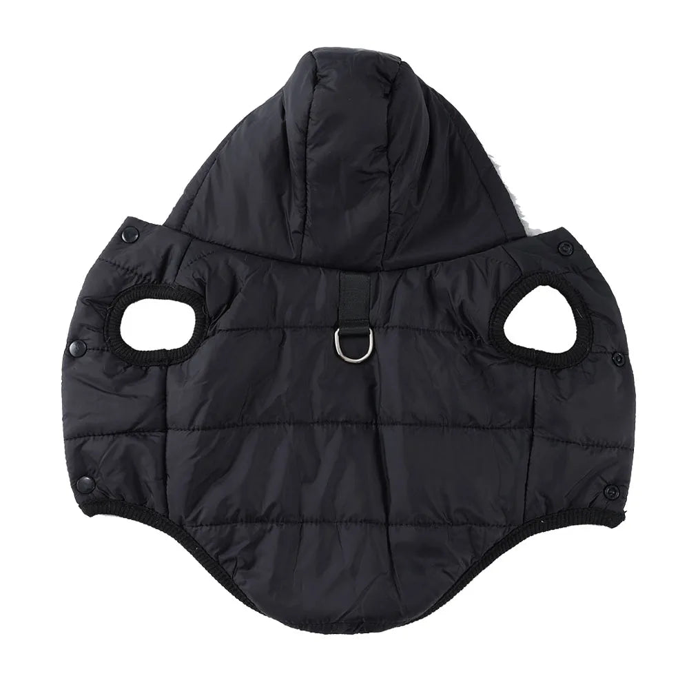 Keep your pet warm, dry and comfortable all winter. This thick, waterproof hooded jacket features soft fleece lining for cosy warmth, perfect for small and medium dogs or cats. Ideal for chilly walks and cold days.