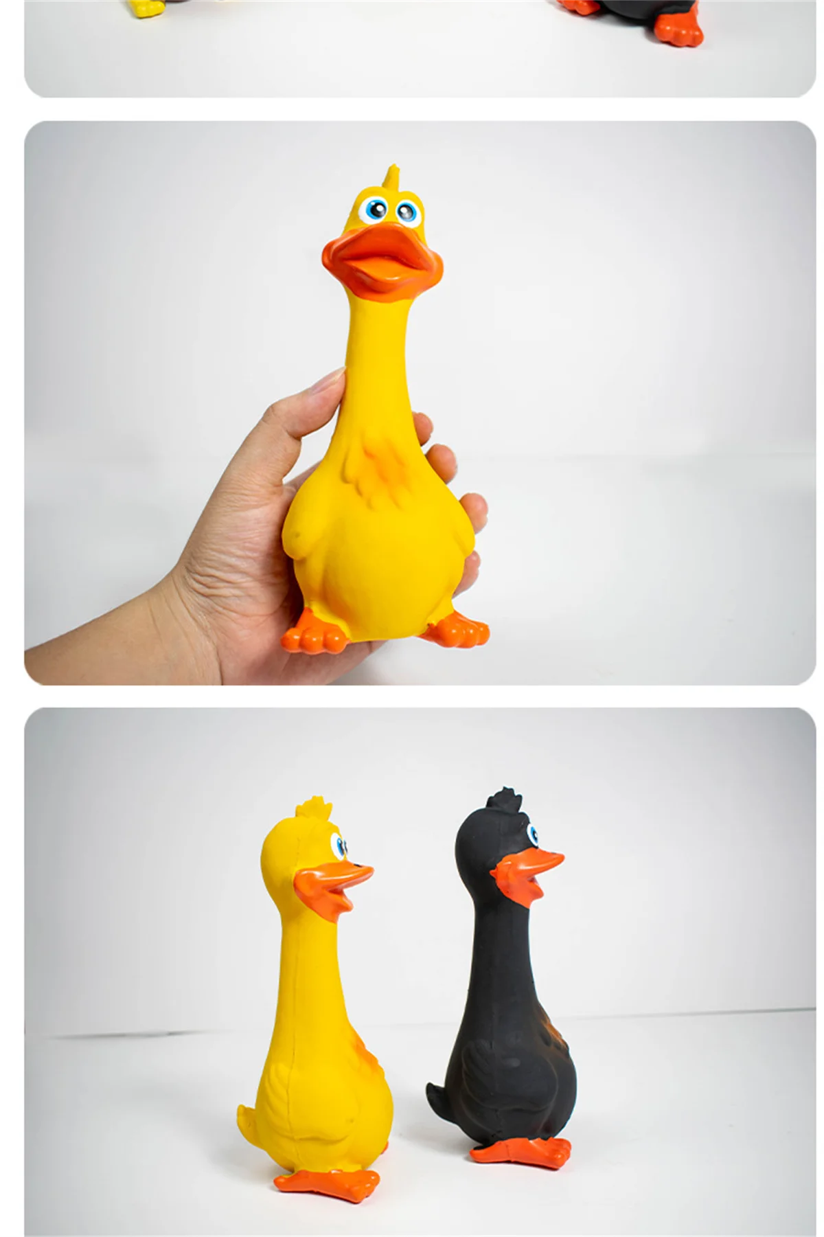 Pets Dog Toys Screaming Chicken Squeeze Sound Toy Rubber Duck Squeaky Chew Bite Resistant Toy Puppy Training Interactive