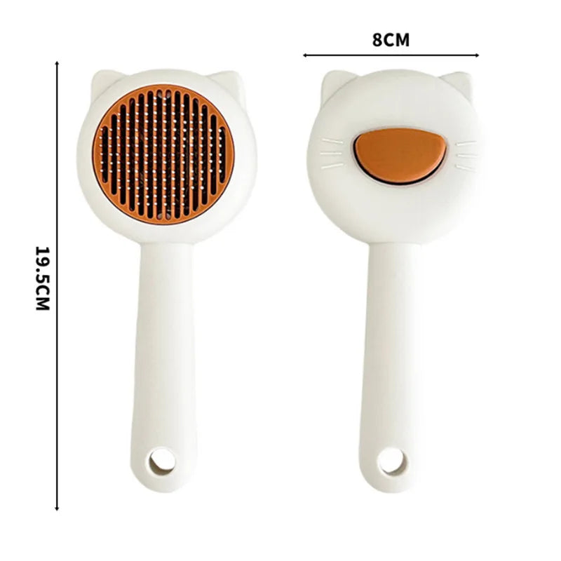 Groom your pet with comfort using this soft Cat & Dog Hair Remover Brush. It detangles, removes loose fur, massages, and cleans easily, making baths relaxing and keeping your pet happy and well‑cared for