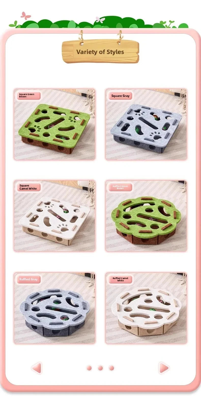 Awaken the hunter in your cat with affection. 🐈‍⬛ This cuddly felt puzzle stimulates mind and body, ensuring your cat never feels alone. Safe and stylish fun for your home. Give your feline the joy they deserve. Order yours now!