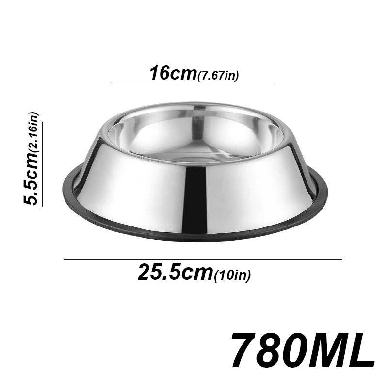 Keep your pet’s meals clean and stable with this Stainless Steel Pet Bowl. Durable, skidproof and anti‑ant, it offers safe feeding for dogs and cats, with six size options for perfect comfort at every meal.