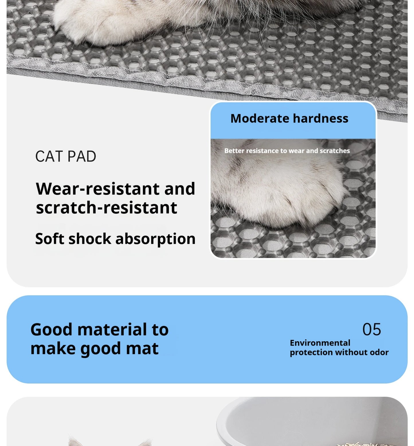 eep your home a sanctuary of comfort. This premium double-layer mat gently traps litter, keeping paws clean and floors pristine. Waterproof, non-slip, and durable—because your cat deserves the best and you deserve a mess-free, beautiful home. 🐾✨