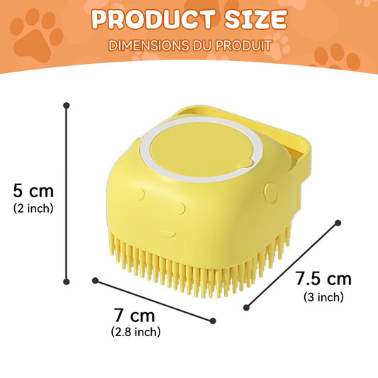 Turn bath time into a moment of pure bonding. This soft silicone brush gently massages your pet while the built-in dispenser ensures a deep, soothing clean. Give them the spa treatment they love and keep their coat shining with every gentle stroke. 🐾✨