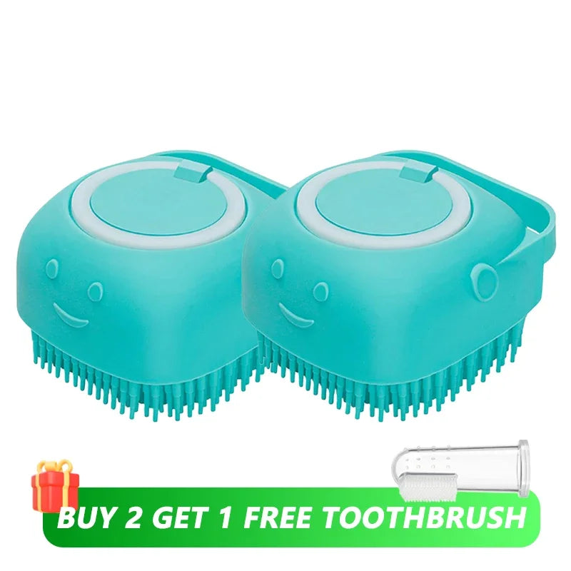 Turn bath time into a moment of pure bonding. This soft silicone brush gently massages your pet while the built-in dispenser ensures a deep, soothing clean. Give them the spa treatment they love and keep their coat shining with every gentle stroke. 🐾✨