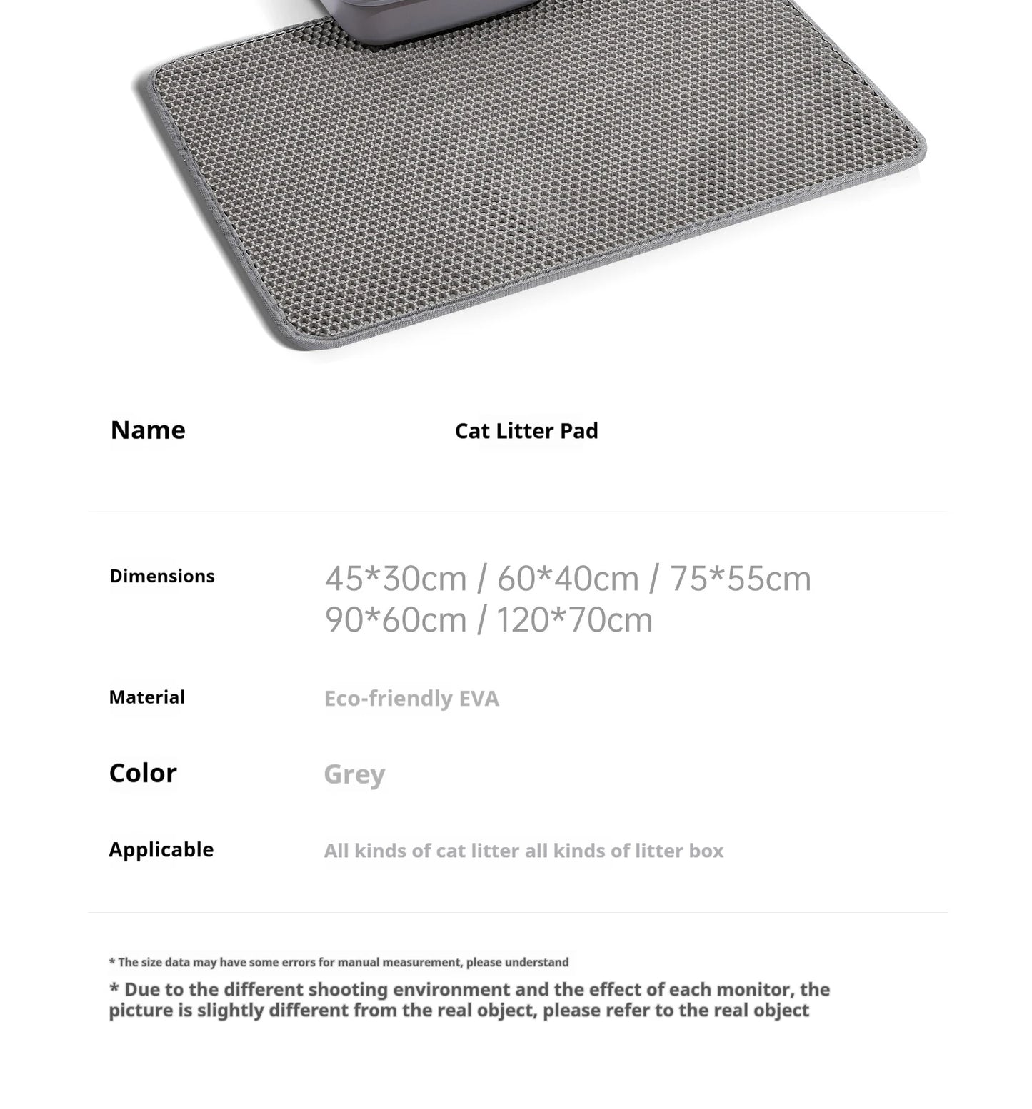 eep your home a sanctuary of comfort. This premium double-layer mat gently traps litter, keeping paws clean and floors pristine. Waterproof, non-slip, and durable—because your cat deserves the best and you deserve a mess-free, beautiful home. 🐾✨