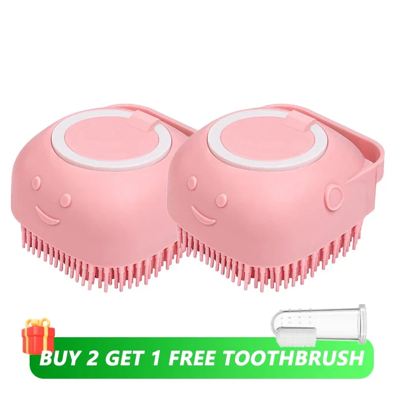 Turn bath time into a moment of pure bonding. This soft silicone brush gently massages your pet while the built-in dispenser ensures a deep, soothing clean. Give them the spa treatment they love and keep their coat shining with every gentle stroke. 🐾✨
