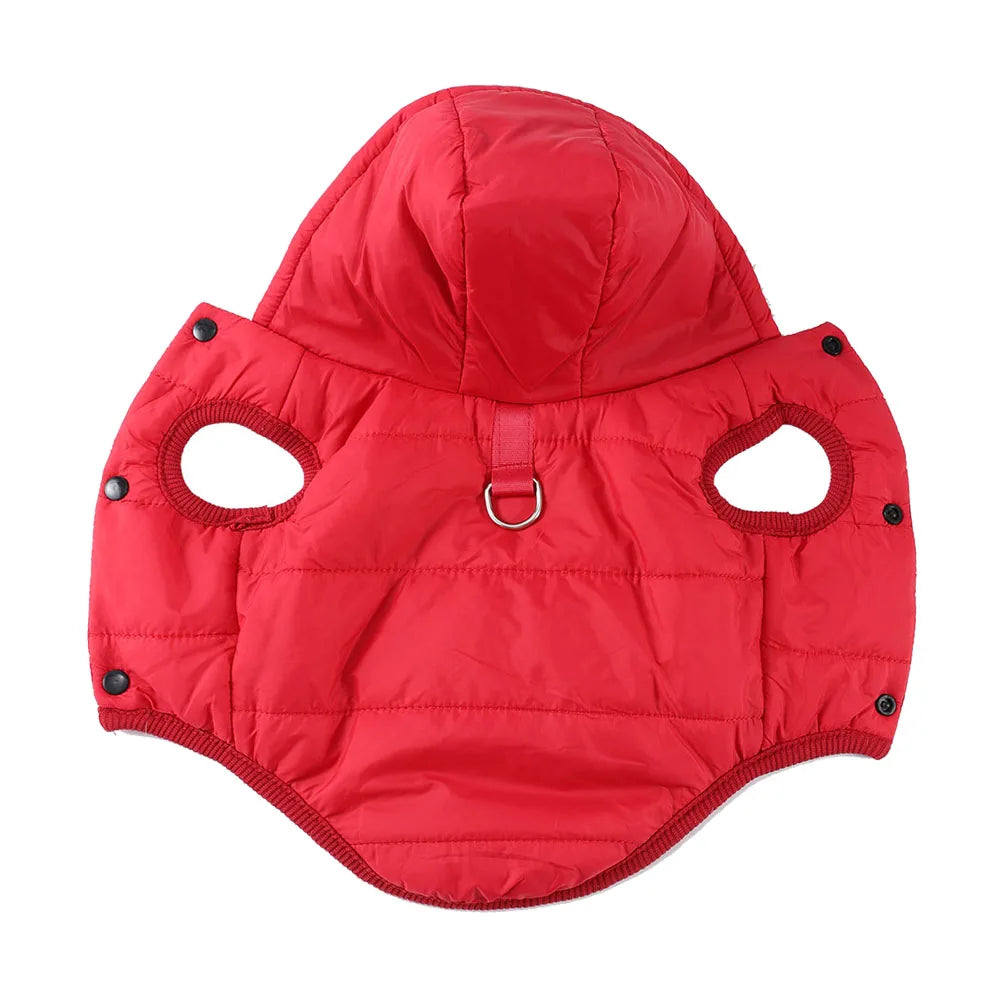 Keep your pet warm, dry and comfortable all winter. This thick, waterproof hooded jacket features soft fleece lining for cosy warmth, perfect for small and medium dogs or cats. Ideal for chilly walks and cold days.