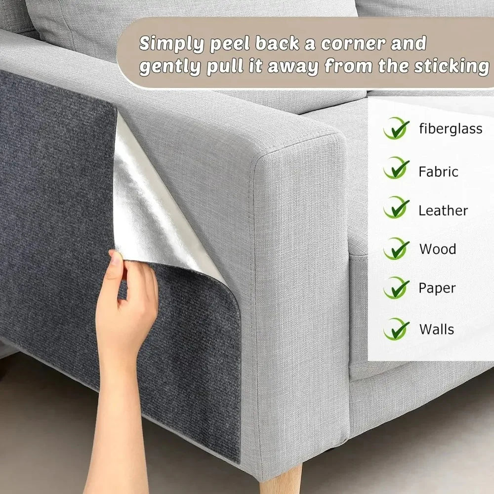 Let your cat scratch naturally while protecting your sofa and walls. PLOVG is a self-adhesive, trimmable DIY scratch protector that supports healthy claw sharpening and keeps your home calm, clean and damage-free.